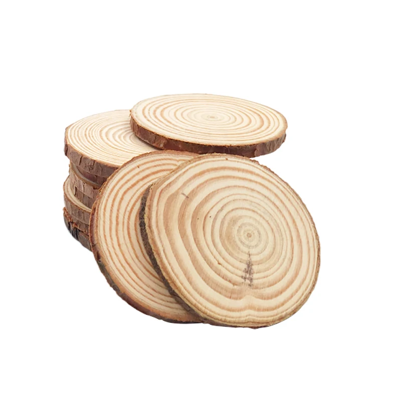 10pcs Wood Slices DIY Craft Decorations For Birthday Party Kids Table Number Cards Wedding Decoration Gift Tags unfinished wood
