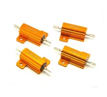 RX24 25 W Watt Shell Power Metal de Alumínio Ouro Resistor RX24 25 W R 1.5R 1.8R 2.2R 2.4R 3.3R 4.7R 2.5R 5.6R 6.2R 6.8R 8.2R