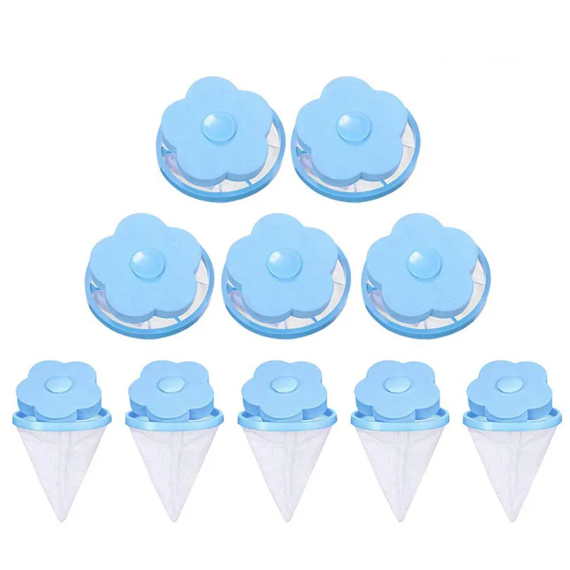 6Pcs Reusable Laundry Wash Balls Washing Machine Lint Filter Bag Laundry Mesh Hair Catcher Floating Ball Pouch (2)