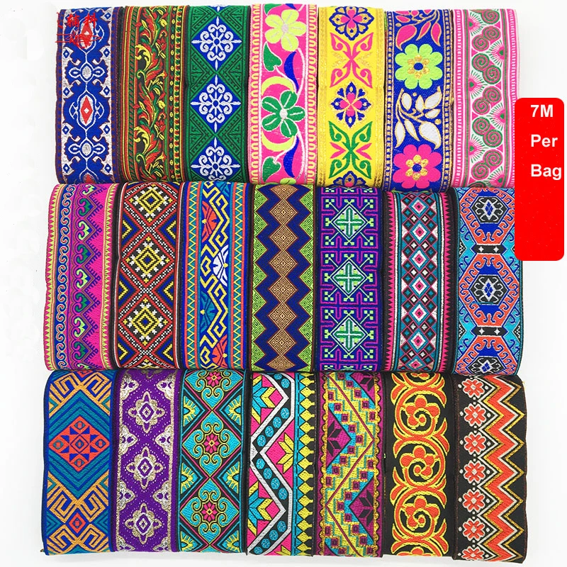 

7M/Lot Floral Print Ribbon for Gift Flower Packing Wedding Party Decoration Ribbon Lace Fabric DIY Accessories HB191