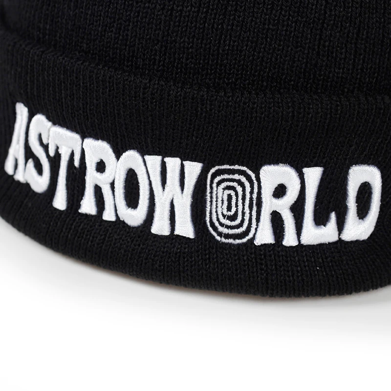 ASTROWORLD вязать Кепки трави$ Скотт шапочка 3D вышивка Astroworld лыжный теплый зимний унисекс Трэвис Скотт лыжный Skullies& шапочки