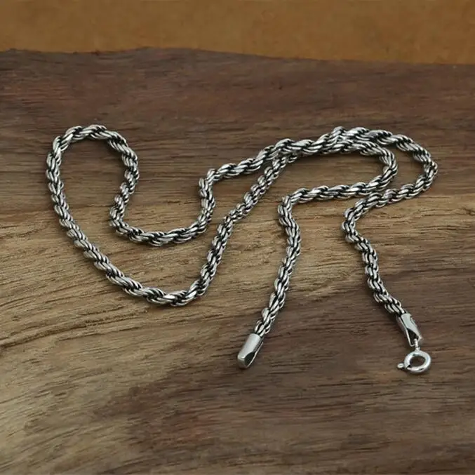 Solid Silver 925 String Weave Twisted 