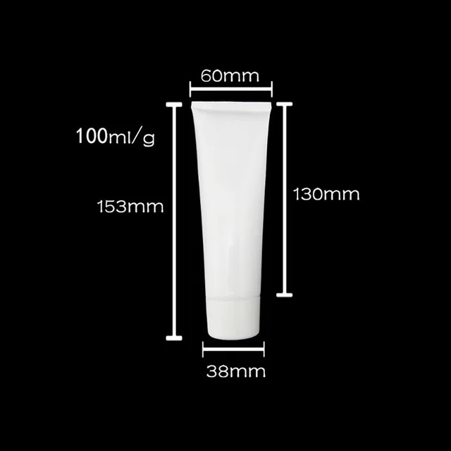 100pcs 60g/80g/100g white empty lotion tubes bottle,refillable squeeze