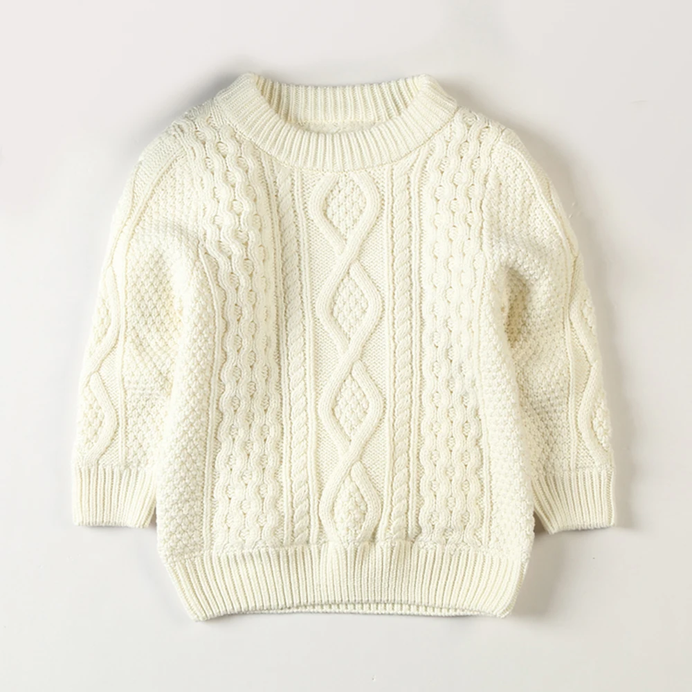 

NWL Spring Winter Thicken Cotton Fluffy Kids Warm Girls Sweaters Baby Cute Knitted Pullovers 1-13T Kids Knit Tops Outerwear
