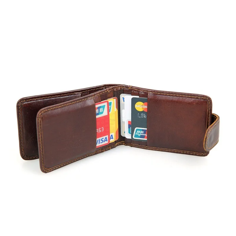 

DOLOVE Genuine Leather Business Cards Holders Cards Package Short Style 2 Folds Credit Card Holder RFID