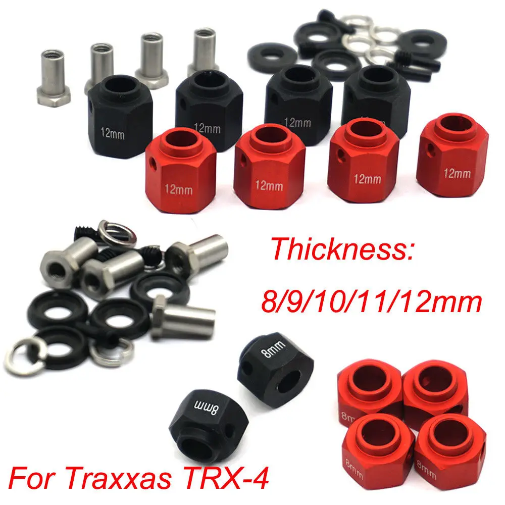 

4PCS RC car parts 6/8/9/10/11/12mm Hex Wheel Hubs For Traxxas TRX-4 TRX4 1:10 RC car Crawler