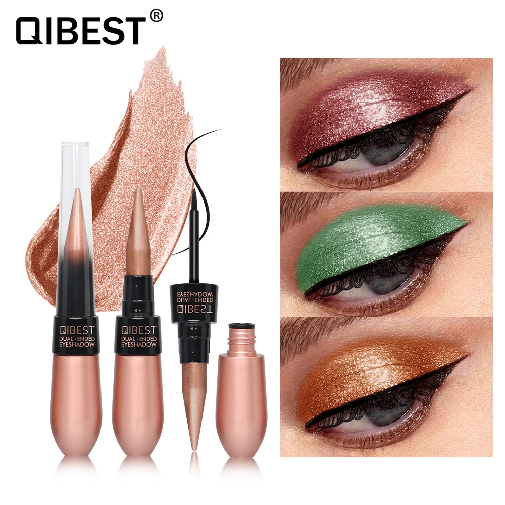 

QIBEST 15 Colors Eyeliner Waterproof Long Lasting Silky Eye Liner Pen Color Dynamic Pearlescent Soft Eyeliner Paste Beauty TSLM2