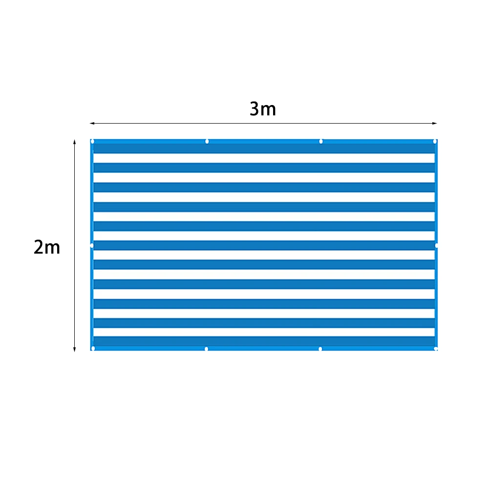 Сине-белые полосы солнцезащитный тент парус нейлоновая сетка для наружной затенения сада во дворе балкона навесы Садовые принадлежности