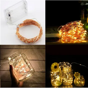 

5M 10M LED String lights AA Battery warm white night light lighting lamp For guirlande Fairy indoor hoom Christmas Party dec