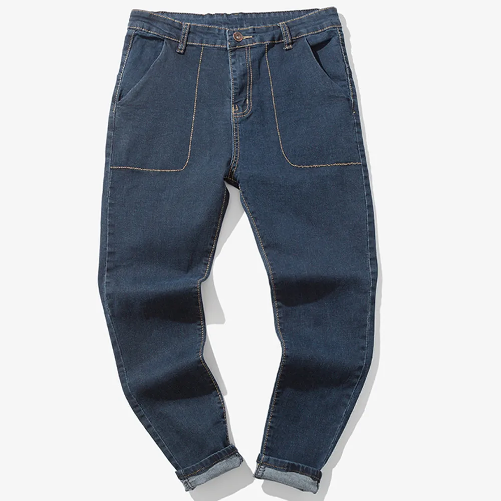 Летние мужские повседневные осенние джинсовые хлопковые винтажные рабочие брюки в стиле хип-хоп повседневные штаны для бега hombre