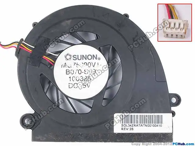 SUNON MG75090V1-B070-S99 DC 5 В 4-провод BServer голые вентилятор