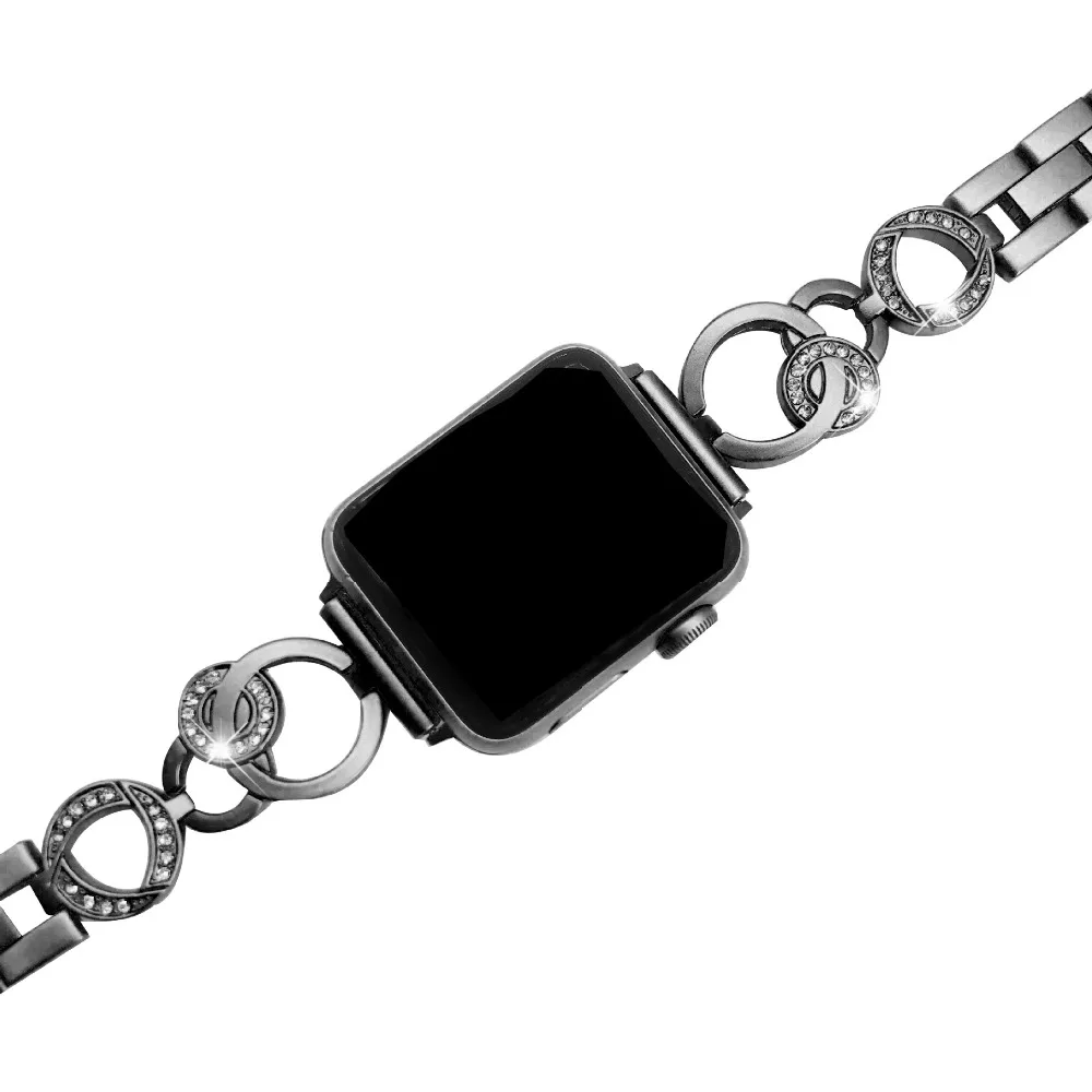 Браслет из нержавеющей стали для Apple Watch, 38 мм, 42 мм, 40 мм, 44 мм, розовое золото, для женщин, ремешок для часов iwatch 1, 2, 3, 4