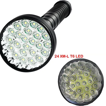 

NEW Hunting Camping Led 24 x CREE XM-L T6 5 Modes LED Flashlight For 26650/18650 Battery High Quality Torch Lamp