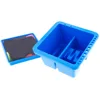Blue Double Compartment 12 Hole Multi-Function Plastic Brush Washer Box Easy Cleaning Drying For Acrylic & Watercolor Painting ► Photo 3/6