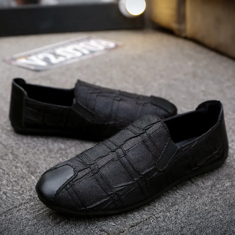 AKZ/брендовые лёгкие кожаные туфли типа мокасин мужская повседневная обувь г. Весенне-летняя дышащая удобная мужская обувь на плоской подошве, светильник без шнуровки, размеры 39-44