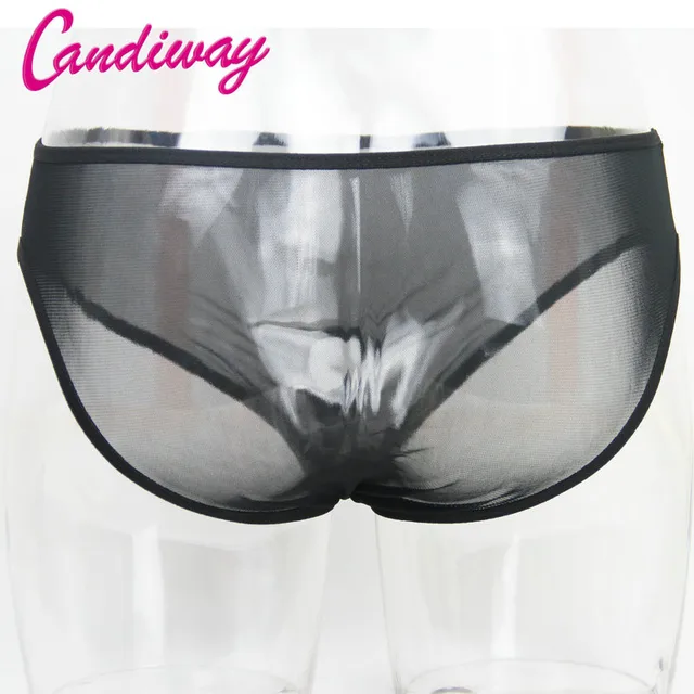 BDSM Sexy Silk Strong Man Penis Hole Gstrings Translucent Pant Bandoge Thong Handjob Sex Game For Man Toys Sex Product Role Play -