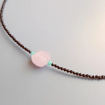 

Lily Jewelry Spinels Morganite Amazonite Beads Necklace Natural Stone Popular Jewelry for Women Nice Gift 40-45m