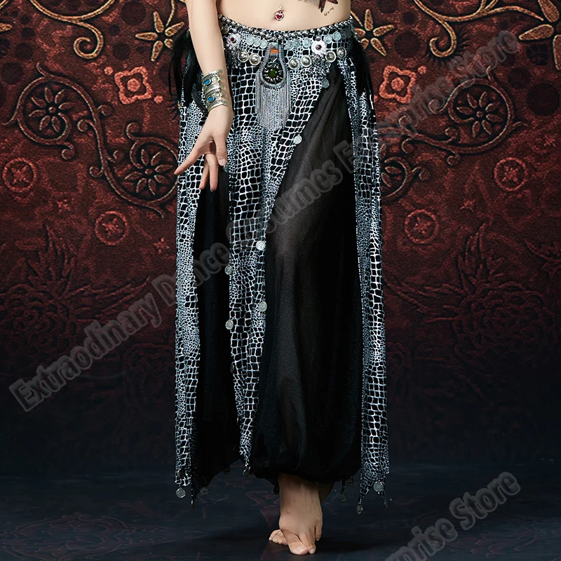 Women Ats Tribal Bra Belt Pants Suit Set Belly Dance Costume Bead