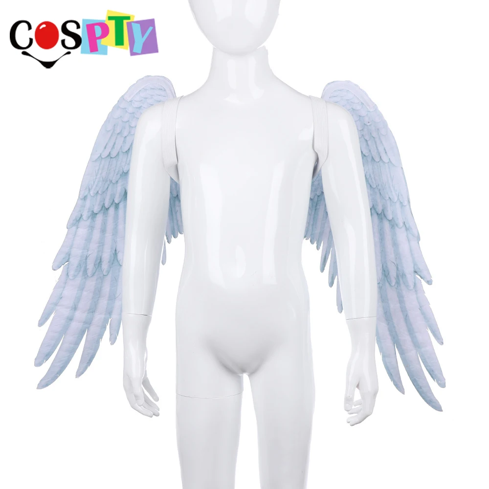 

Cospty Carnival Cool Decoration Engelenvleugels Children Kids Halloween Party Cosplay Costume White and Black Angel Wings