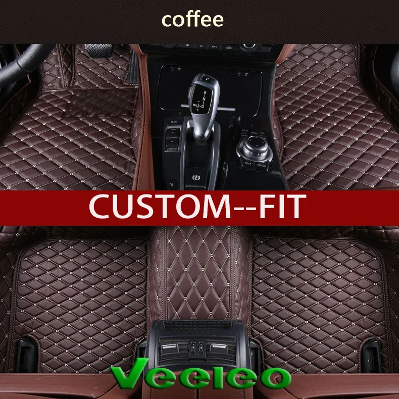 Veeleo-Custom Fit-6 цветов кожаные автомобильные коврики для SSANGYONG Rexton-5 мест-2008- Водонепроницаемая 3D прокладка ковров