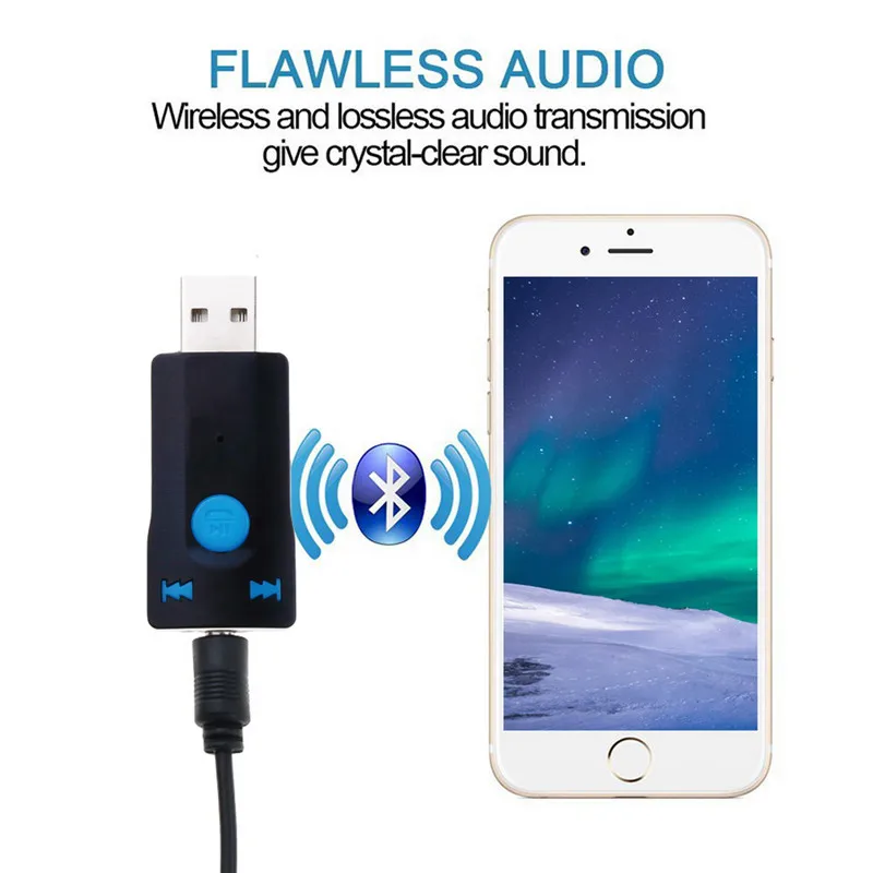 3 5 мм AUX Bluetooth автомобильный комплект 4 1 Handsfree Аудио приемник адаптер TF музыкальный