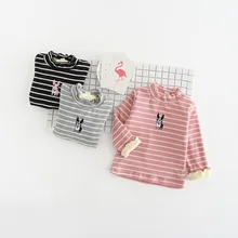 Для маленьких девочек осень-зима свитер девочки кашемир толстые теплые свитера Детские Нижние рубашки одежда