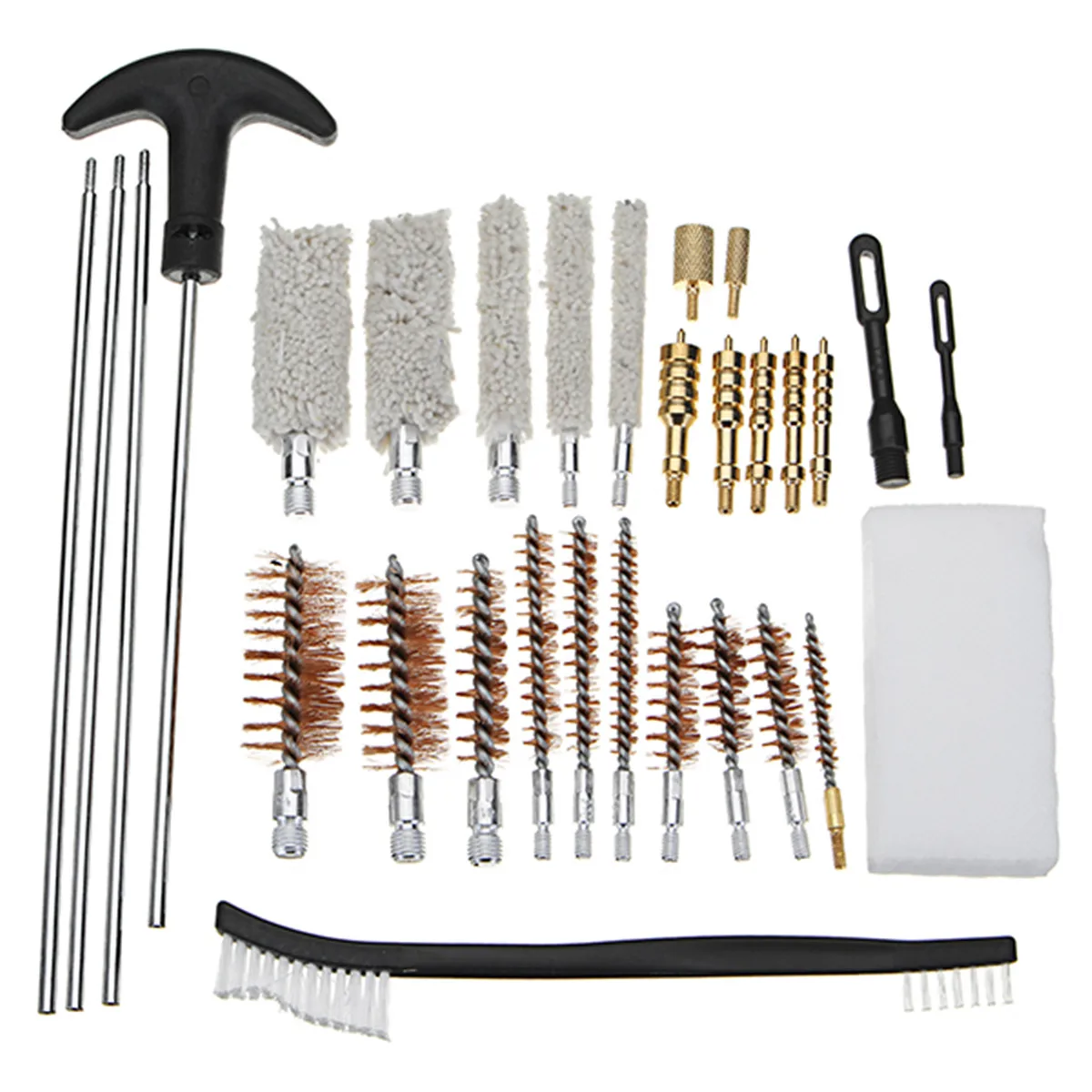 26pcs Iron Chrome Tube Universal Hand Cleaning Brush Tool Set Kit