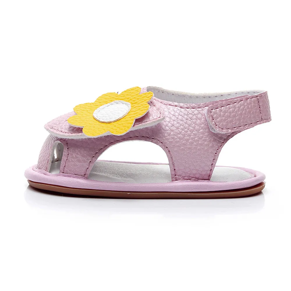 LONSANT детские сандалии сладкий цветок кожаный крючок и петля летняя обувь для девочек мальчиков мягкие сандалии Новорожденные детские