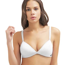 Белый бюстгальтер для девочек-подростков без косточек, хлопковый бюстгальтер, необходимый треугольник, BH, маленький размер, бикини, бюстгальтер без косточек для женщин, бюстгальтер с чашечками A B, белый