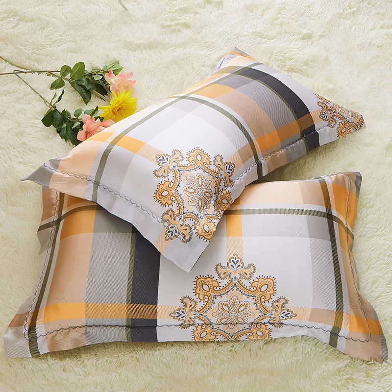 luxury lattice Silk Satin Single Pillowcase twin size Pillow Cover Multicolor Pillow Case