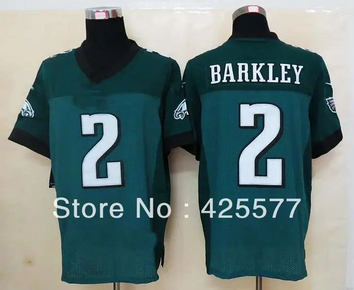 Wholesale Fashion Philadelphia 2 Matt Barkley Green Elite American Football Jerseys Embroidered Logo M-XXXL | Спорт и развлечения