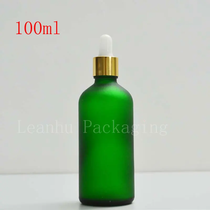 Download Green frosted 100ml Glass Bottle Dropper Bottle with Pure Glass Dropper Perfume Sample Tubes ...