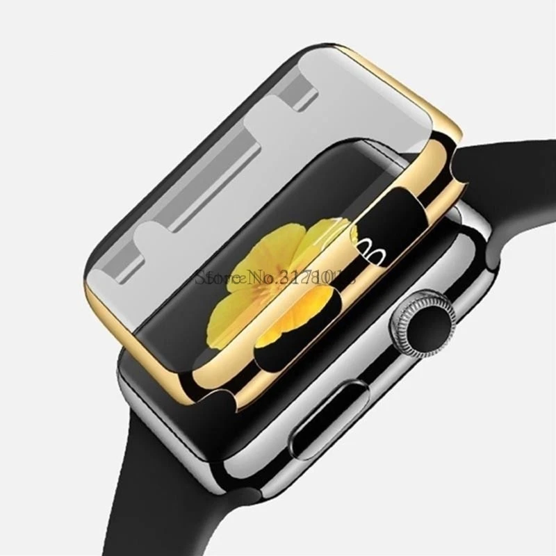 Защитный чехол с защелкой для Apple Watch 38 мм 42 мм PC Clear screen ударостойкий чехол Guard Full покрытие часов Series 1 2 3