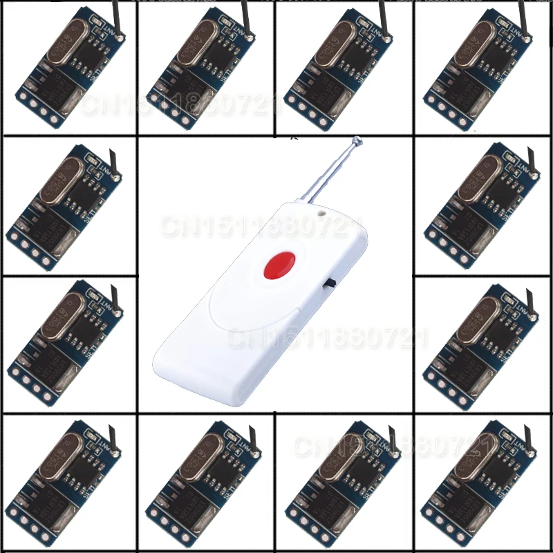 

No Sound Silent Mini Receiver LED Light Lamp Micro Remote Controller 3v 3.7v 4.5v 5v 6v 7.4v 9v 12v Small Receiver Transmitter