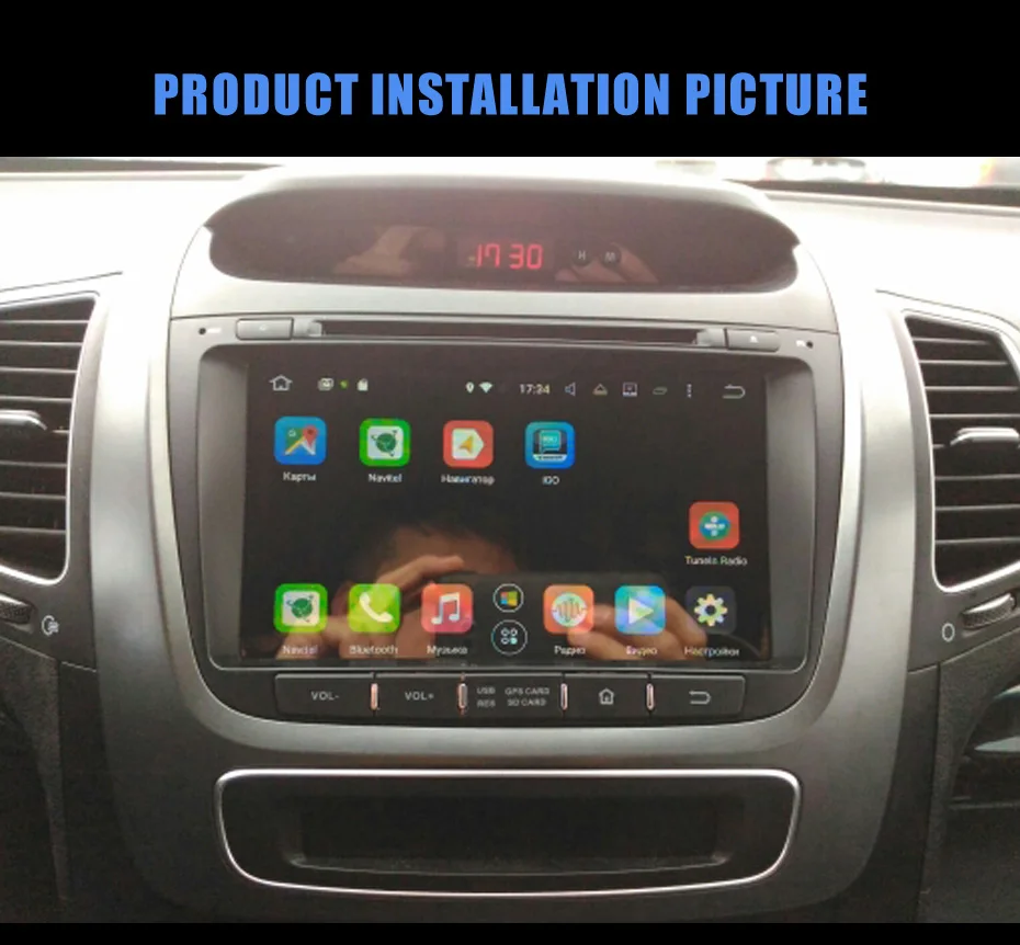 Clearance KANOR Octa Core IPS Android 9.0 RAM 4g 32g ROM 2 din Car Radio For KIA Sorento 2013 GPS Radio WIFI Bluetooth Map USB Audio 12