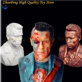 

3 Multi 1/4 Terminator anime figure Arnold Schwarzenegger T800 war-damaged bust resin statue action figure Decoration kids toys