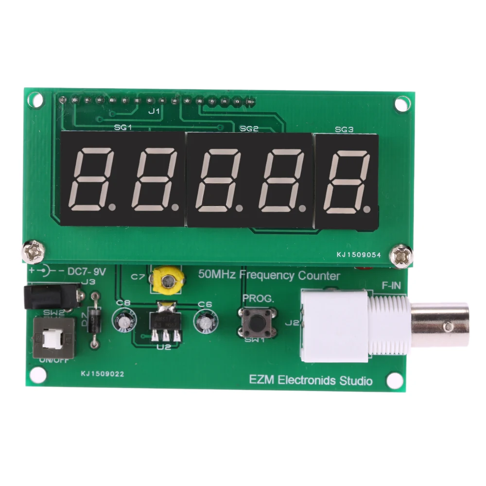 Высокая чувствительность счетчик частоты 1Hz-50 МГц Частотомер точный измеритель частоты с ЖК-дисплеем тестер измерения модуль 7-9 V 50mA