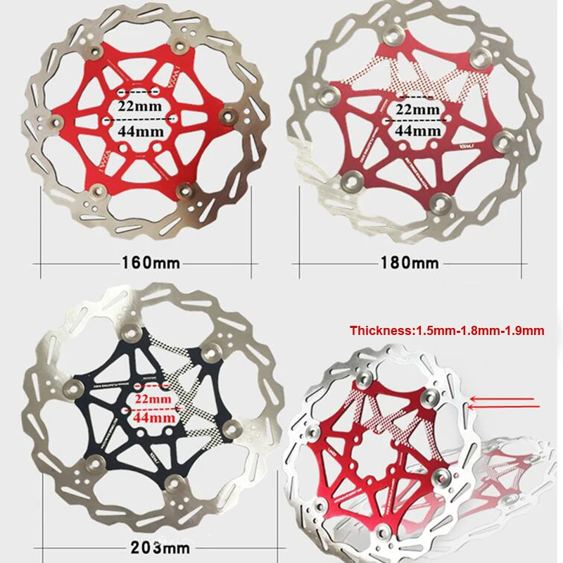 CSC велосипедный плавающий дисковый тормозной ротор MTB DH 160/180/203 мм|rotor bike parts|floating disc