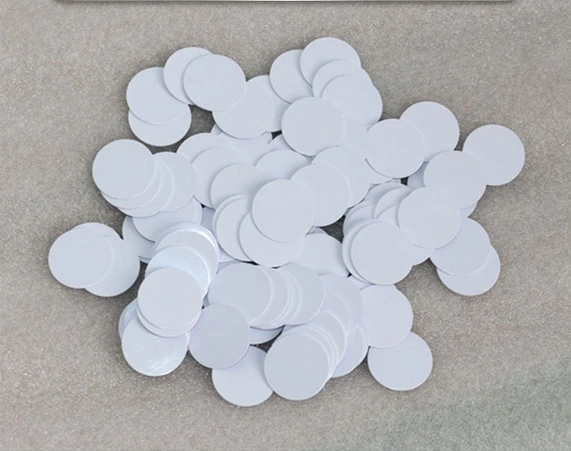 

100pcs 3M stickers coin type 125KHZ RFID coil card/ EM RFID chips /size:18/ 20/23/25/30/35mm