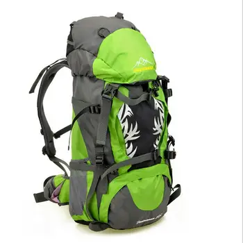 

Outdoor camping backpack mountaineering bag waterproof riding professional package Climbing Hiking backpack 50L 7color