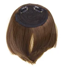 2017 NEW Synthetic Hair Fringe Bangs Wig with 2 Clips — Light Brown