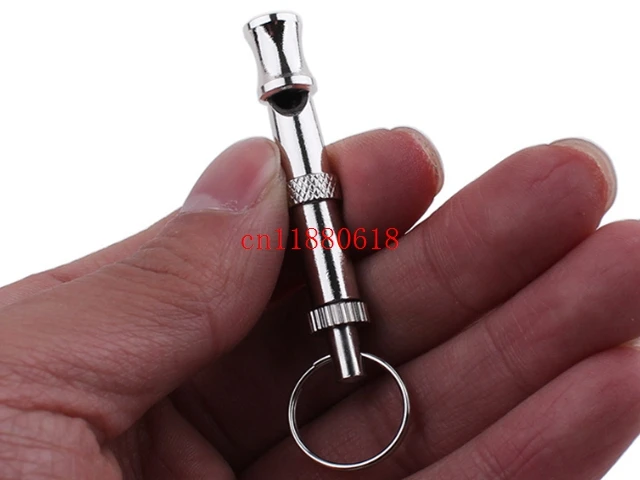 100pcs/lot ping High quality Pet Training Whistles Adjustable Ultrasonic Sound Key chain Dog Whistle