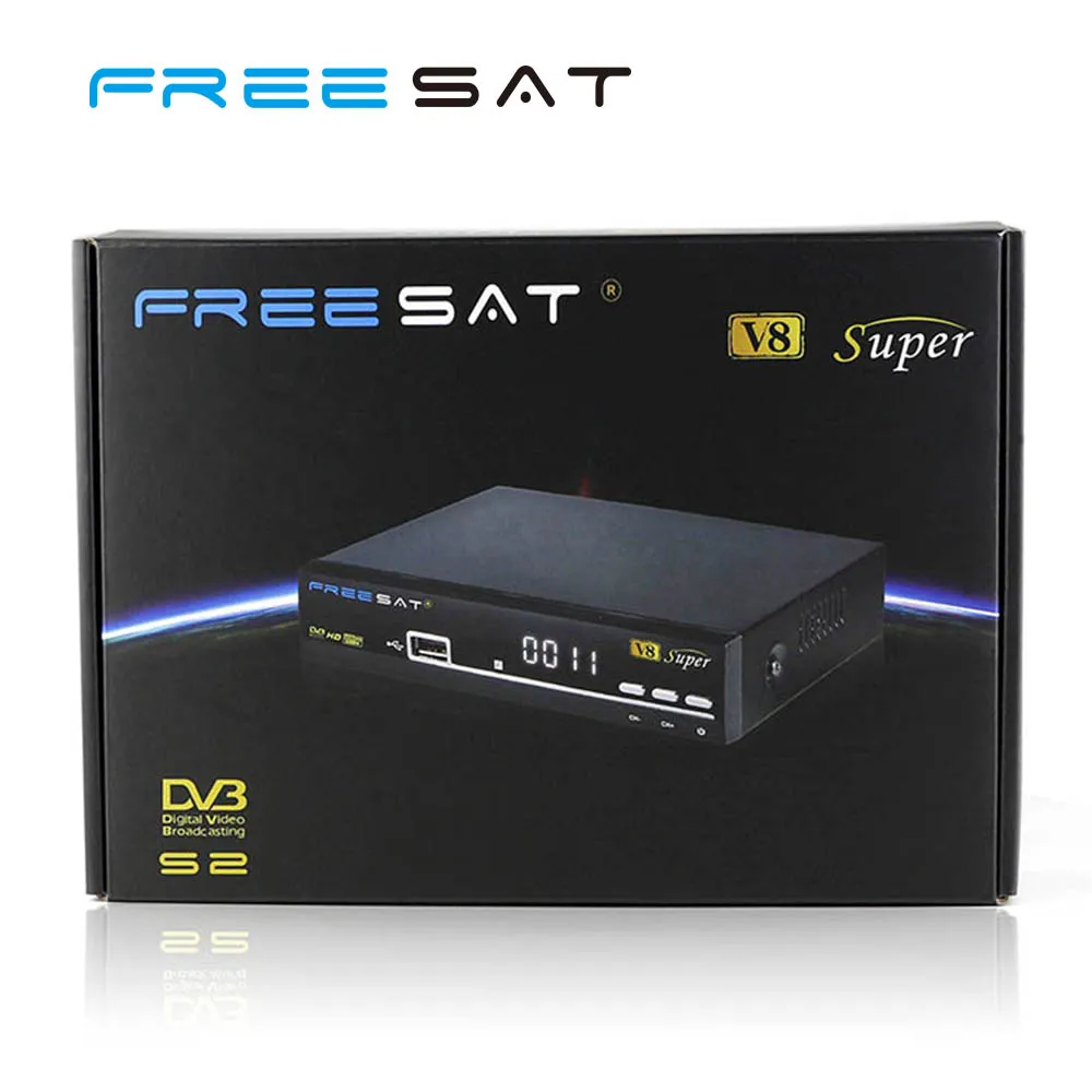 Freesat V8 Super DVB S2 receptor de satélite powervu Biss