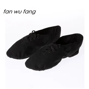 

fan wu fang New Canvas Practice Dance Shoes Teacher Teaching Dance Shoes Ballet Shoes Three Leather Sole According The CM To Buy
