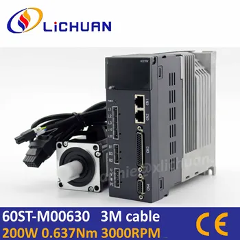 

Lichuan new arrival A4 series 200W servo motor with driver for CNC machine servo motor 200W 60st-06030 3000rpm for CNC router