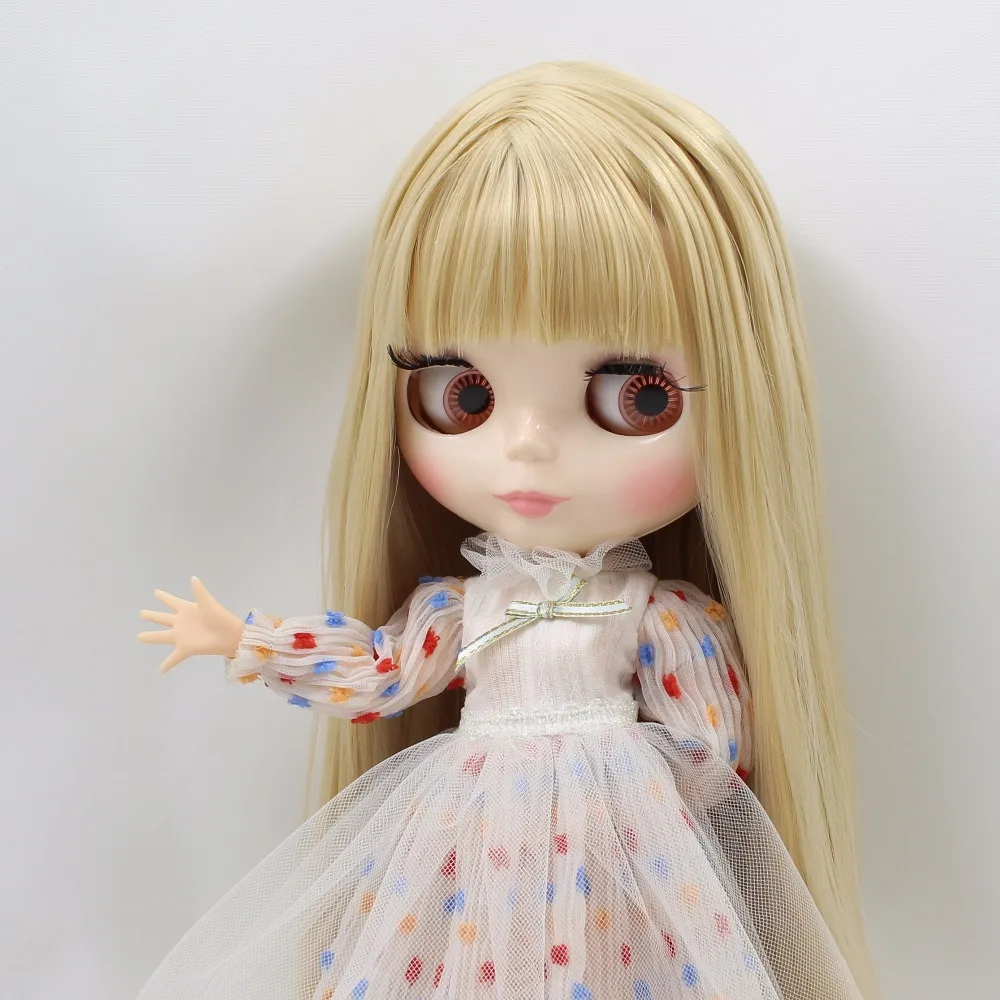 Neo Blythe Doll with Blonde Hair, White Skin, Shiny Cute Face & Factory Jointed Body 3