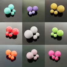 Новые модные ювелирные изделия Двойные серьги-гвоздики серьги для женщин, имитация жемчуга ювелирные изделия подарок