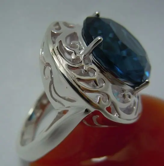 Free shipping wholesale and retail Victorian circular sapphire 925 silver rings | Украшения и аксессуары