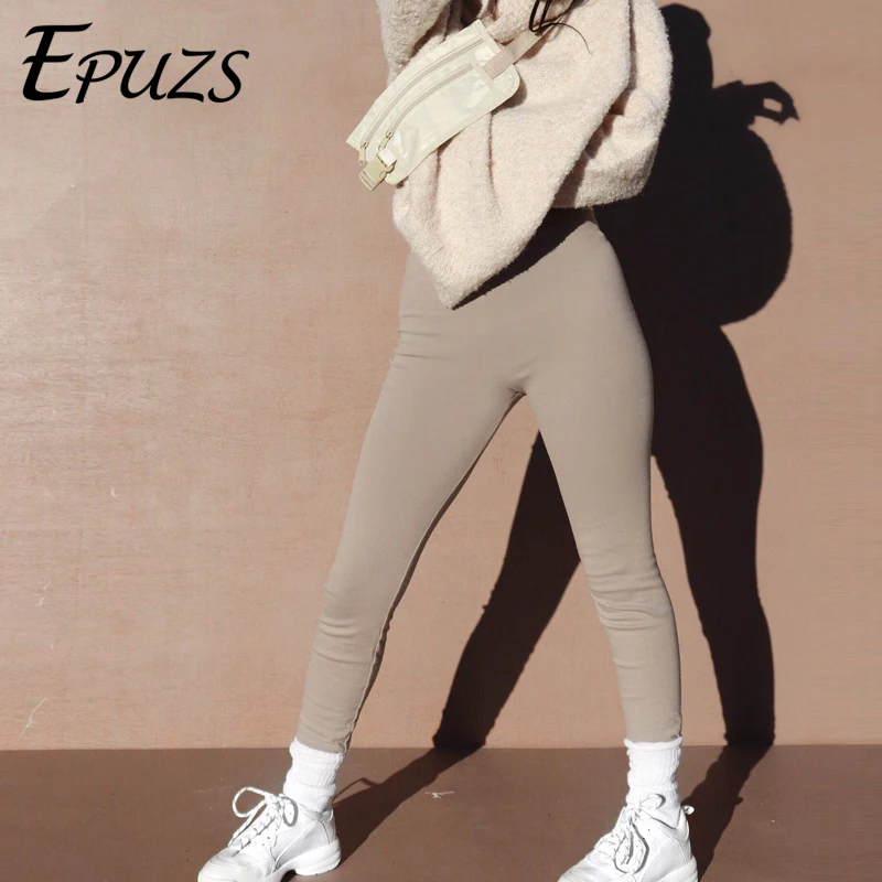 

Sexy Skinny fitness legging women cotton workout leggings Street warm high waist leggings 2019 black Elastic pants jeggings