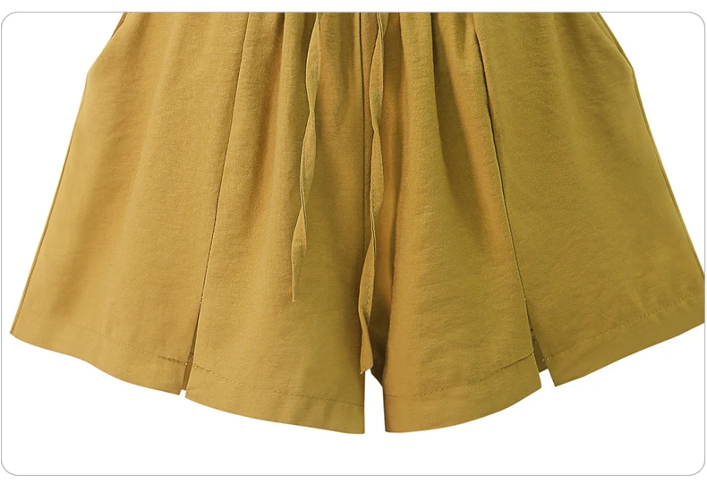 OUMOWEI женские шорты 2018 модные новые широкие шорты с разрезом высококачественные Свободные повседневные Шорты однотонные дикие шифоновые